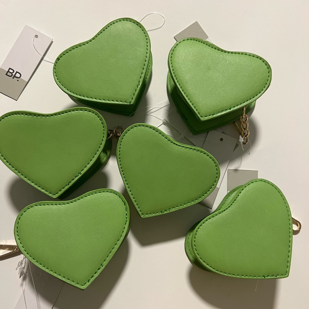 Lot of 6 heart coin purse